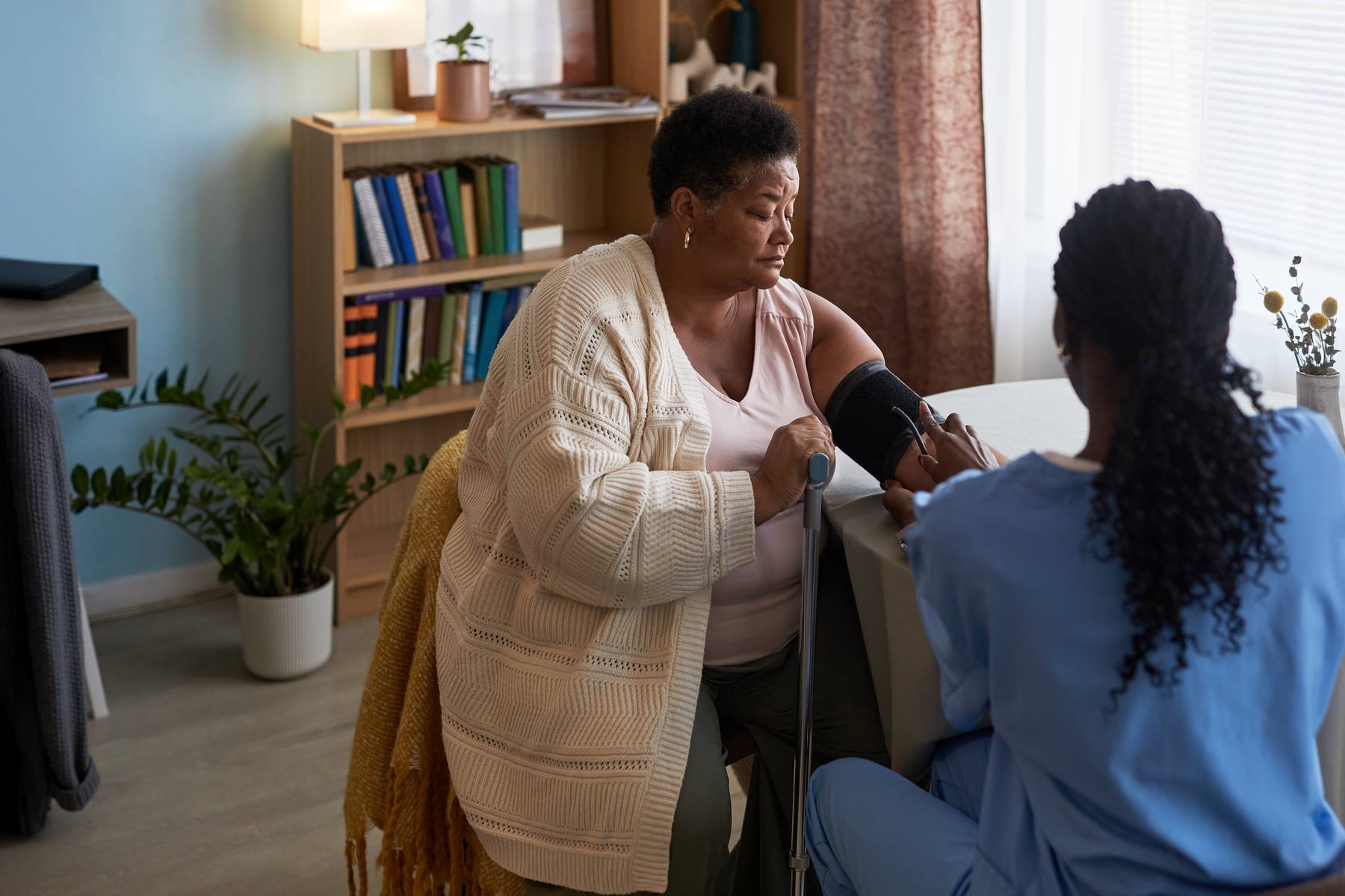 Client receiving care at home